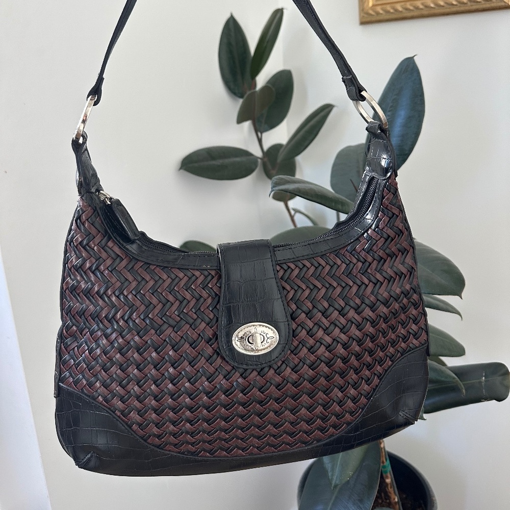Vintage Black & brown weaved Coldwater Creek bag